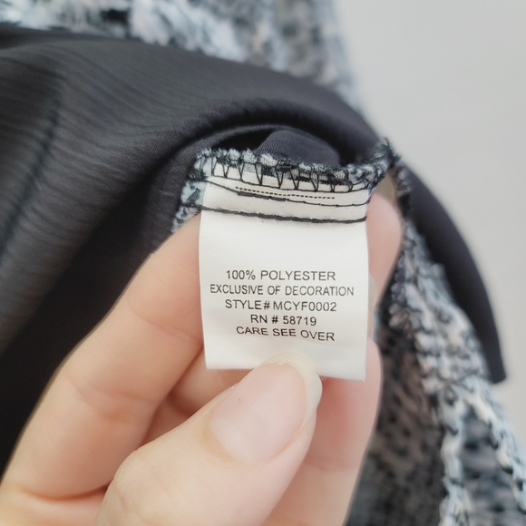 Notations Gray, Black & White Animal Print Blouse Top Women's Size Small - Picture 4 of 8